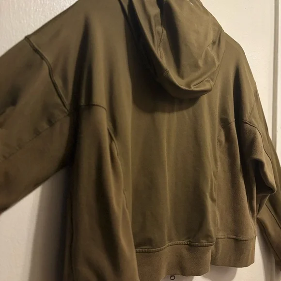 Without Walls Olive Green Hoodie Blazer - Picture 5 of 7